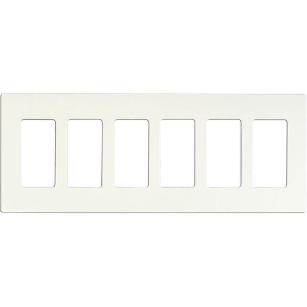 Claro 6 Gang Wallplate White