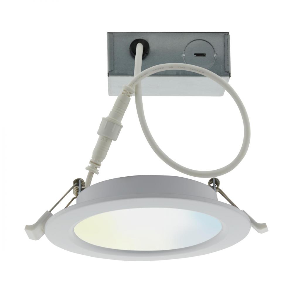 10 W LED Direct Wire Downlight, 4&apos;&apos;, Tunable White, Round, Starfish IOT, 120 V, 650 Lume