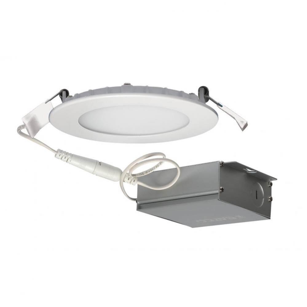 10 W LED Direct Wire Downlight, Edge-lit, 4&apos;&apos;, 4000K, 120 V, Dimmable, Round, Remote Dri