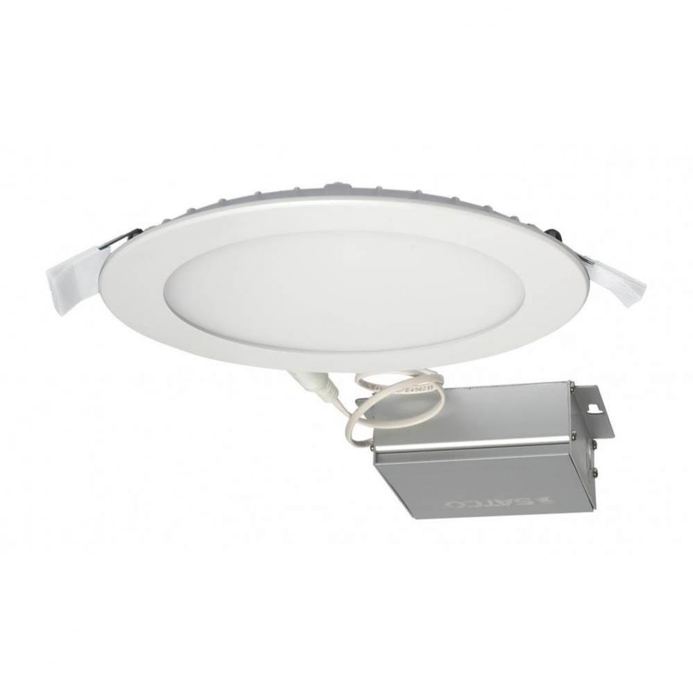 12 W LED Direct Wire Downlight, Edge-lit, 6&apos;&apos;, 4000K, 120 V, Dimmable, Round, Remote Dri