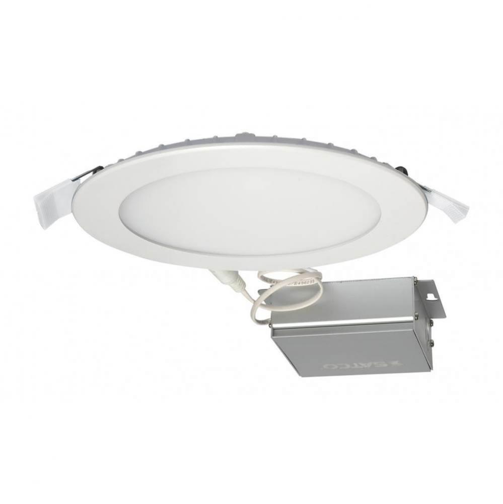 12 W LED Direct Wire Downlight, Edge-lit, 6&apos;&apos;, 5000K, 120 V, Dimmable, Round, Remote Dri