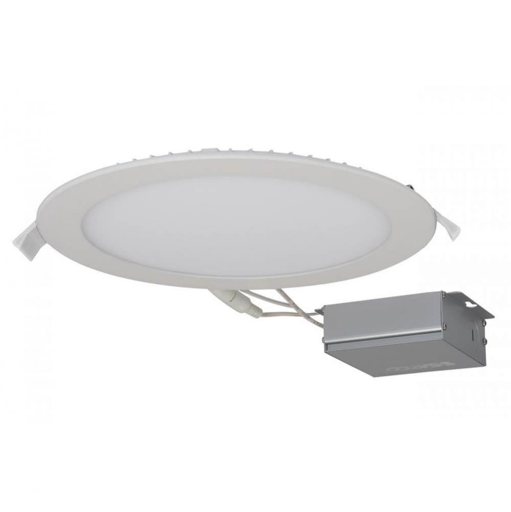 24 W LED Direct Wire Downlight, Edge-lit, 8&apos;&apos;, 4000K, 120 V, Dimmable, Round, Remote Dri