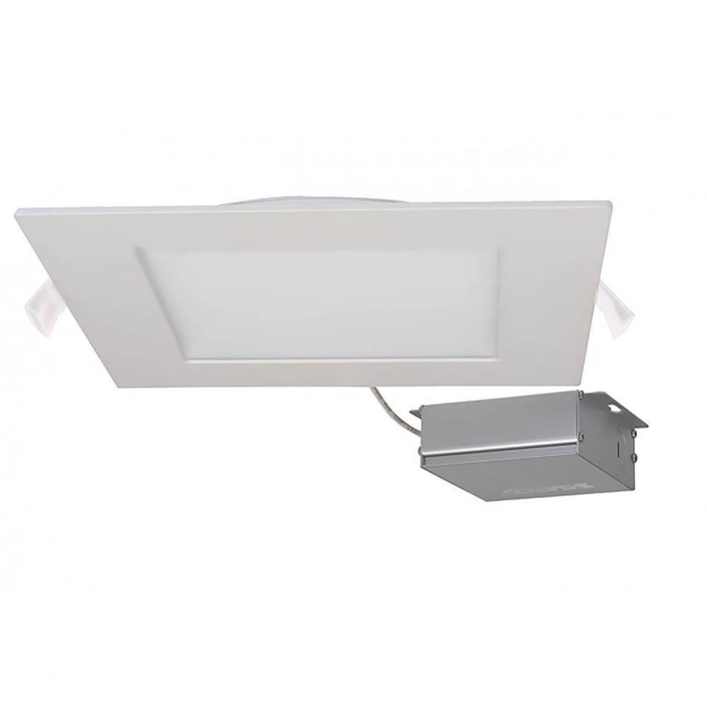 24 W LED Direct Wire Downlight, Edge-lit, 8&apos;&apos;, 4000K, 120 V, Dimmable, Square, Remote Dr