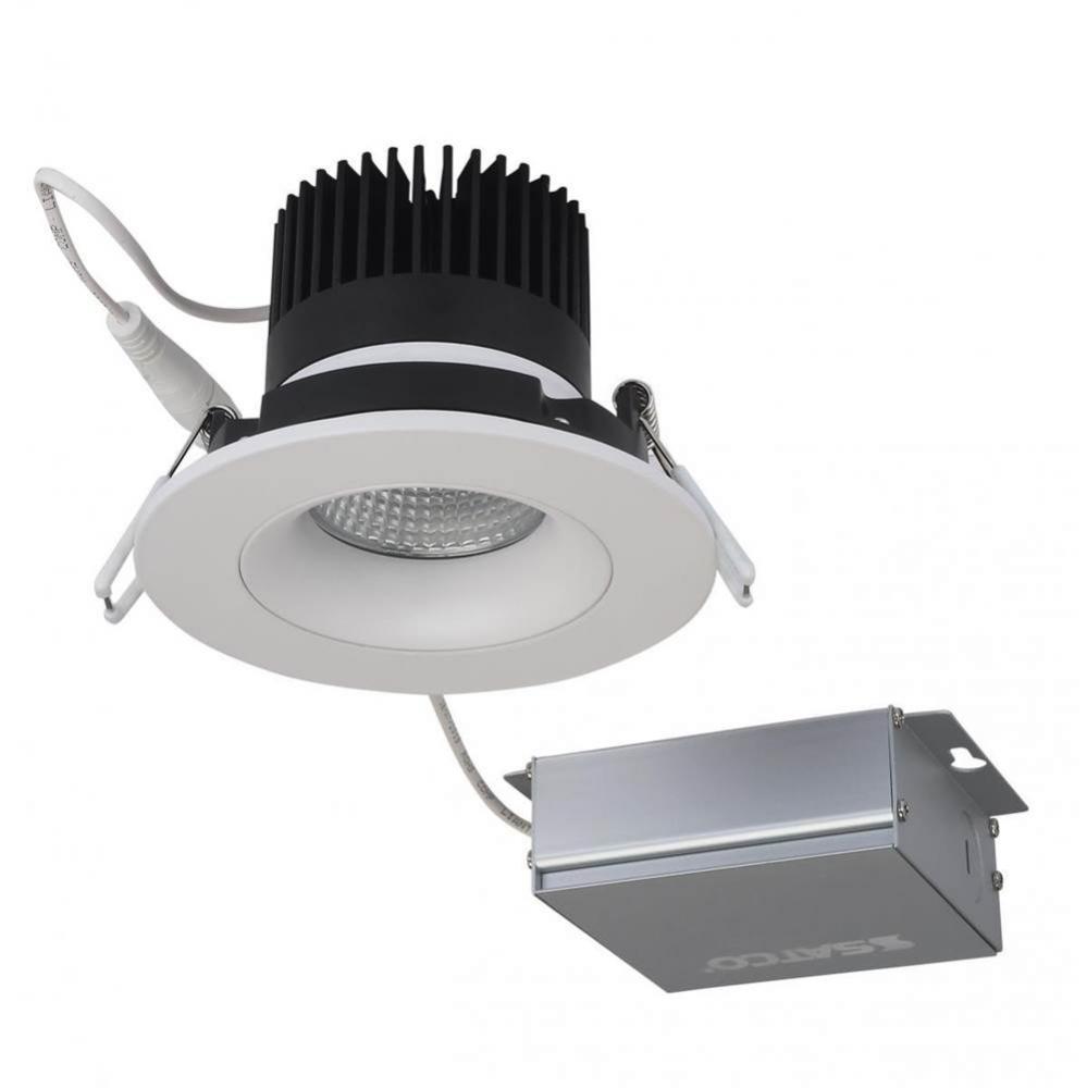 12 W LED Direct Wire Downlight, Gimbaled, 3.5&apos;&apos;, 3000K, 120 V, Dimmable, Round, Remote D