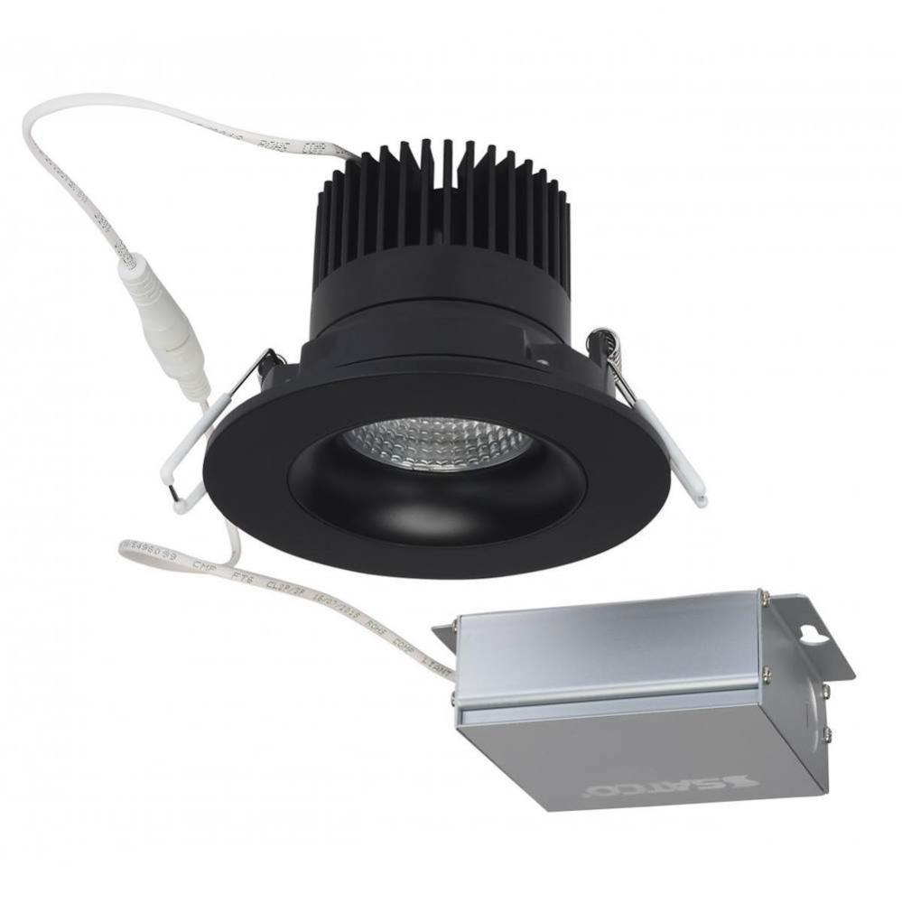 12 W LED Direct Wire Downlight, Gimbaled, 3.5&apos;&apos;, 3000K, 120 V, Dimmable, Round, Remote D