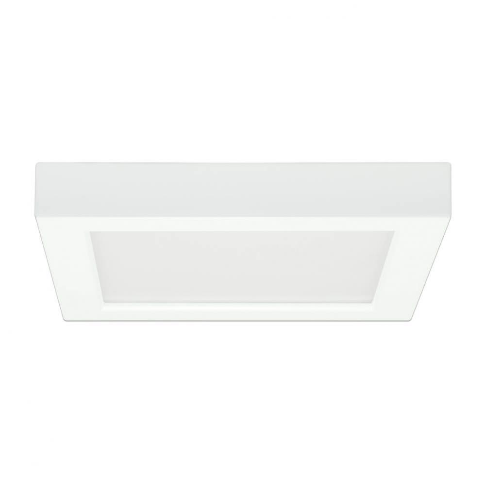 13.5 W 7&apos;&apos; Flush Mount LED Fixture, 4000K, Square Shape, White Finish, 120 V