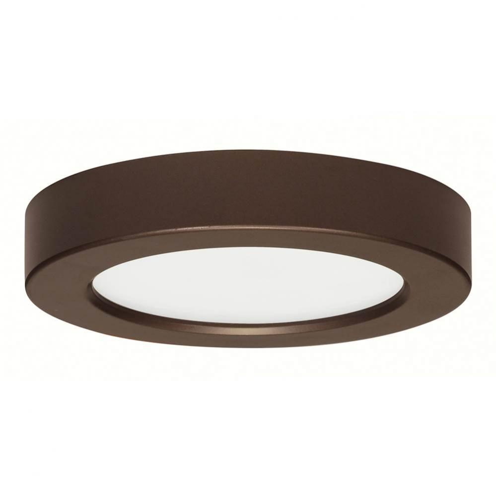 10.5 W 5.5&apos;&apos; Flush Mount LED Fixture, 2700K, Round Shape, Bronze Finish, 120 V