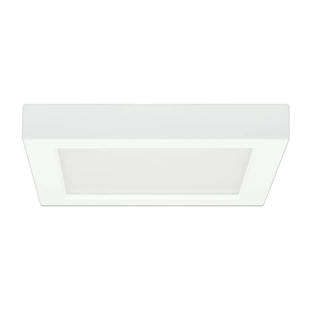 13.5 W 7&apos;&apos; Flush Mount LED Fixture, 5000K, Square Shape, White Finish, 120 V