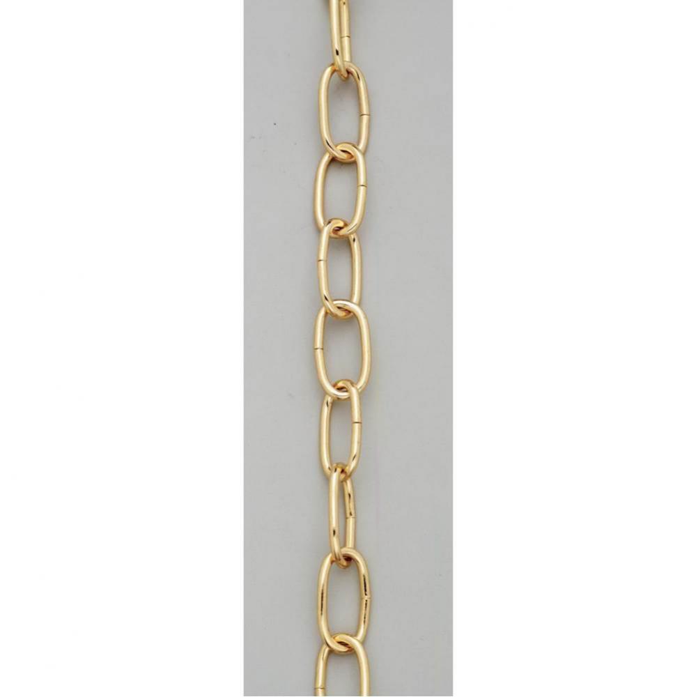 1 Yd 8 Ga Polished Brass Chain