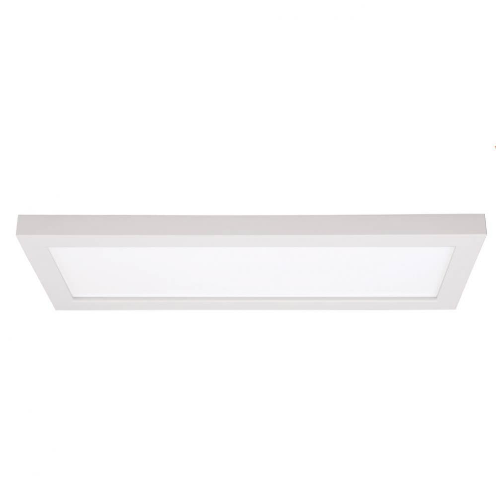 24 W 18&apos;&apos; x 7&apos;&apos; Flush Mount LED Fixture, 3000K, 90 CRI, Rectangle Shape, White