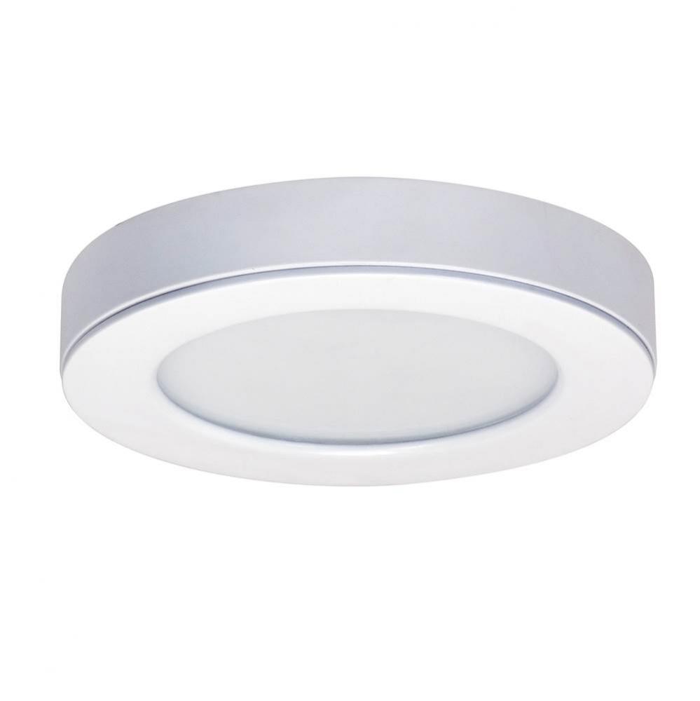 12.5 W 6&apos;&apos; Flush Mount LED Fixture, 3000K, White Finish, 120 V