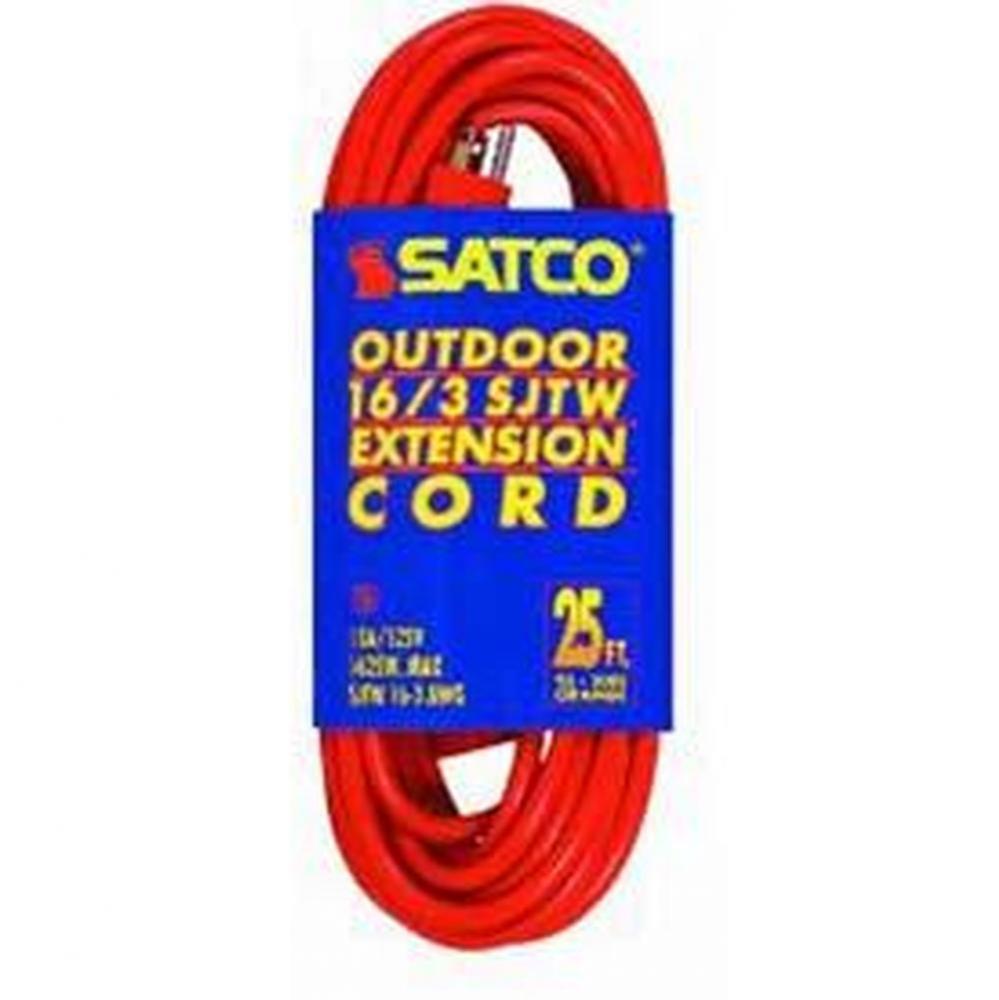 25 ft 16-3 Sjtw Orange Cord