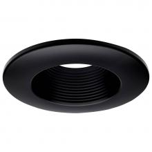 Satco 80-977 - Deep Baffle Trim; 6 Inches; Black Finish