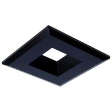 Satco 80-990 - Deep Baffle Trim - 4 Inch Square - Black Finish