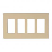 Satco 96-423 - Claro 4 Gang Wallplate Al