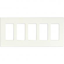 Satco 96-521 - Claro 5 Gang Wallplate White