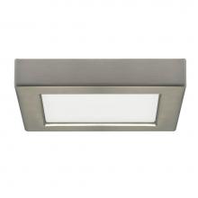 Satco S21503 - 10.5 W 5.5'' Flush Mount LED Fixture, 3000K, Square Shape, Brushed Nickel Finish, 120 V