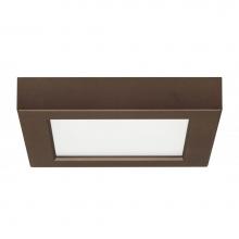 Satco S29326 - 10.5 W 5.5'' Flush Mount LED Fixture, 2700K, Square Shape, Bronze Finish, 120 V