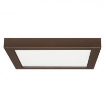 Satco S29342 - 18.5 W 9'' Flush Mount LED Fixture, 2700K, Square Shape, Bronze Finish, 120 V