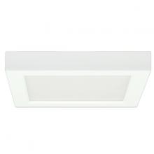 Satco S9685 - 13.5 W 7'' Flush Mount LED Fixture, 3000K, Square Shape, White Finish, 120 V, 90 CRI