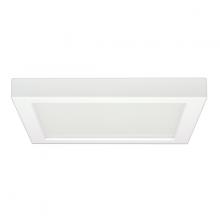 Satco S9687 - 18.5 W 9'' Flush Mount LED Fixture, 3000K, Square Shape, White Finish, 120 V, 90 CRI