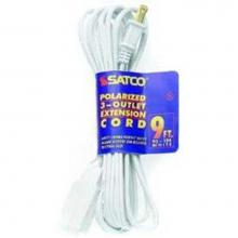 Satco 93-196 - 12 ft White Extension Cord 16/2