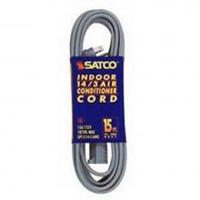 Satco 93-5004 - 15 ft 14-3 Spt-3 Gray Air Cond