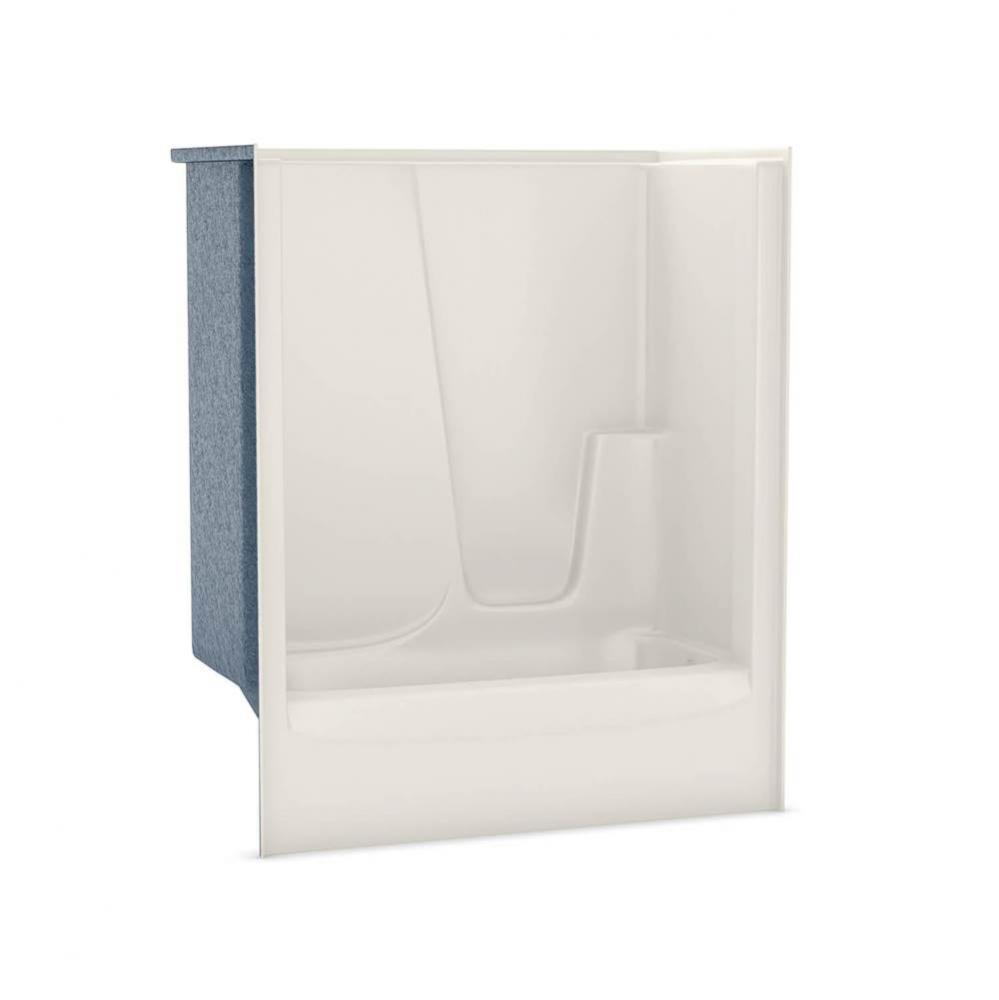 GB-60 AcrylX Alcove Left-Hand Drain One-Piece Homestead Tub Shower in Biscuit