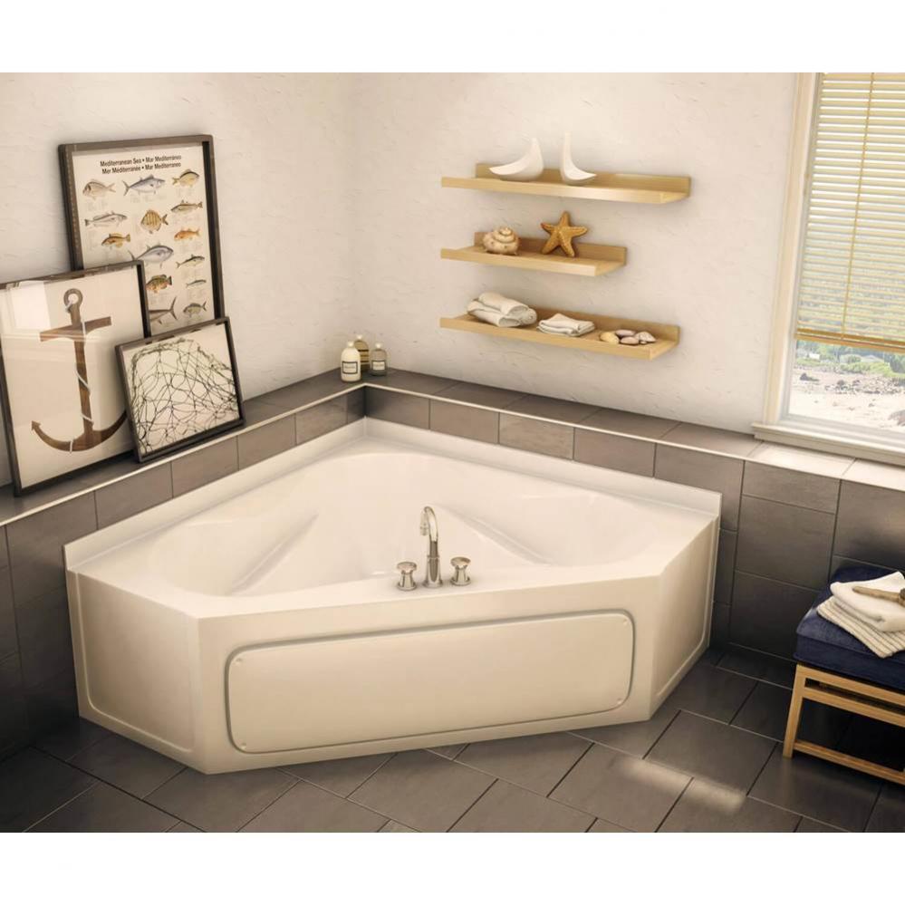 GT-6060AP AcrylX Corner Center Drain Bath in White