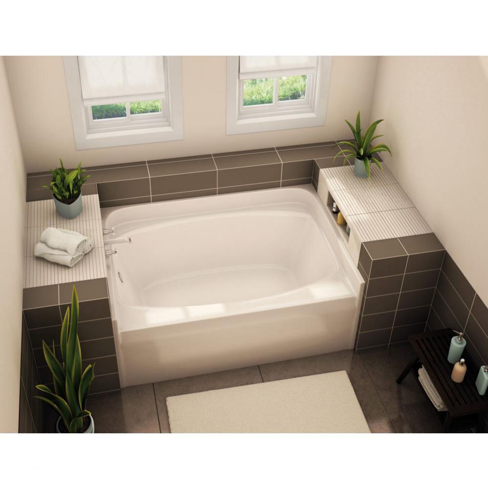 GT-4260 60 in. x 40.5 in. Rectangular Alcove Bathtub with Left Drain in Bone