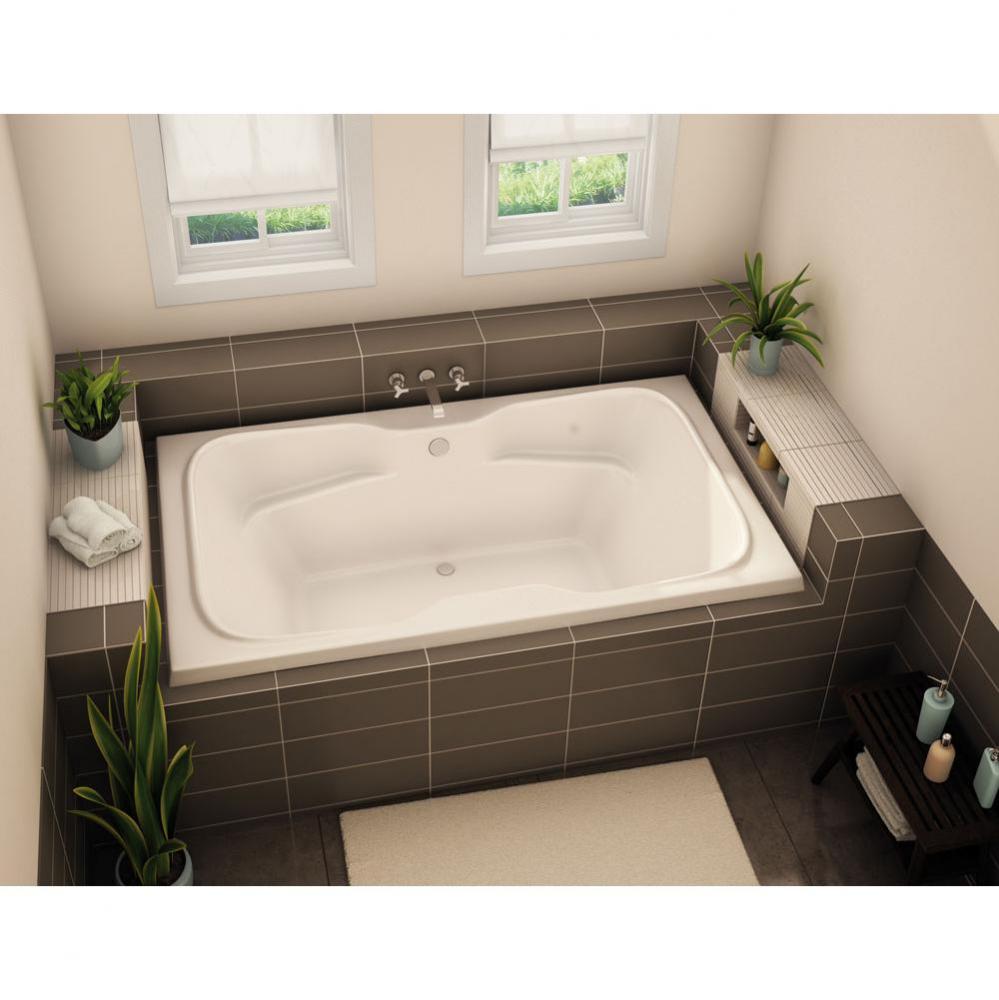 SBHG-4272 72 in. x 42 in. Rectangular Drop-in Bathtub with Center Drain in Bone