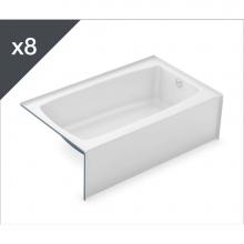 Aker 141359-002-002-002 - TO-3660 AcrylX Alcove Right-Hand Drain Bath in White