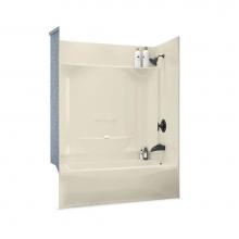 Aker 142013-000-004-595 - KDTS 3260 AFR AcrylX Alcove Right-Hand Drain Four-Piece Tub Shower in Bone