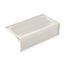 Aker 141078-000-007-502 - TO-3060 AFR AcrylX Alcove Right-Hand Drain Bath in Biscuit