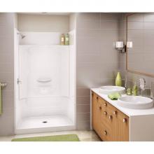 Aker 142031-000-002-594 - KDS 3448 AFR AcrylX Alcove Center Drain Four-Piece Shower in White