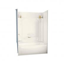 Aker 142000-000-007-094 - KDTS 2954 AcrylX Alcove Left-Hand Drain Four-Piece Tub Shower in Biscuit