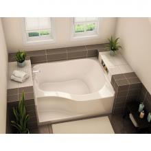 Aker 141084-R-057-004 - GT-4860 60 in. x 47.5 in. Rectangular Alcove Bathtub with Right Drain in Bone