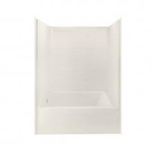 Aker 141394-000-007-101 - 6042STT AcrylX Alcove Right-Hand Drain One-Piece Tub Shower in Biscuit