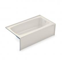 Aker 141351-000-007-501 - TO-3260 AFR AcrylX Alcove Left-Hand Drain Bath in Biscuit