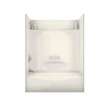 Aker 142007-000-007-595 - KDTS 3060 AFR AcrylX Alcove Right-Hand Drain Four-Piece Tub Shower in Biscuit