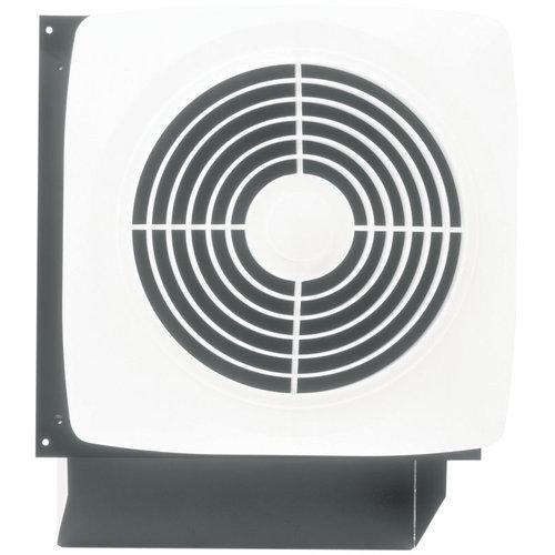 10 in., Through Wall Ventilation  Fan, White Square Plastic Grille, 270 CFM.