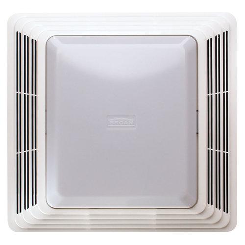 Fan/Light, White Plastic Grille, 100 CFM.