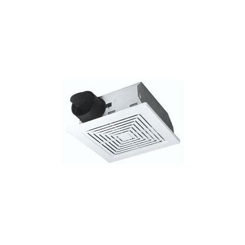 Ceiling/Wall Mount Fan, White Plastic Grille, 50 CFM.