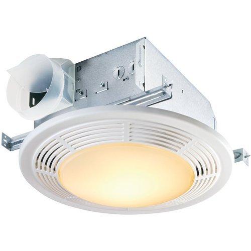 Decorative Fan/Light, White Plastic Grille, 100 Watt Incandescent Light, Title 24 compliant.