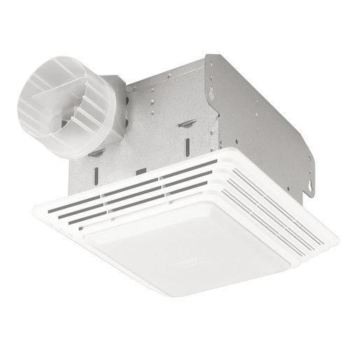 Heavy Duty Fan/Light. 80 CFM, 2.5 Sones. 100W Incandescent Light (bulb not included) Type IC.