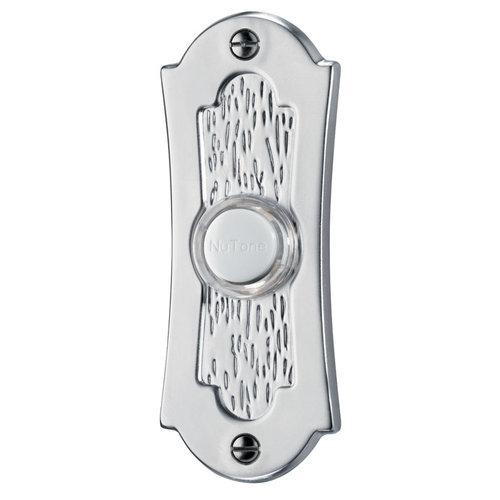 Door Chime Pushbutton, satin nickel — lighted