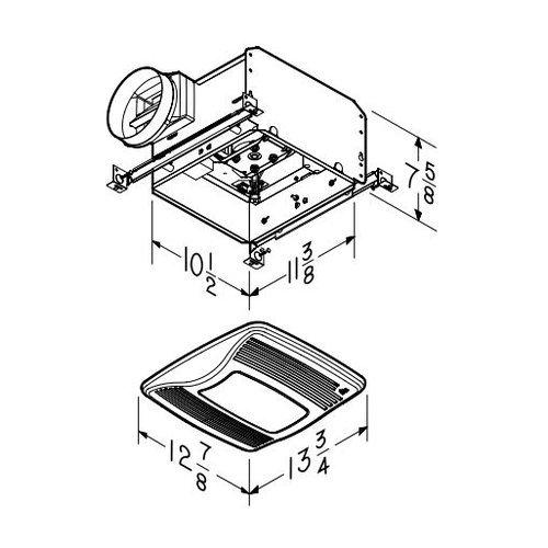 Ultra Silent Series, Humidity Sensing , Fan/Light, Nightlight, 42W Fluorescent Light, 4W Nightlight,