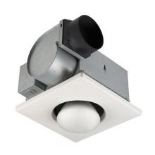 Broan-Nutone 162 - One-Bulb Heater/Fan, 250W BR40 Infrared Bulb, 70 CFM, Type IC, UL Listed for 60°C Wiring (retrofits)