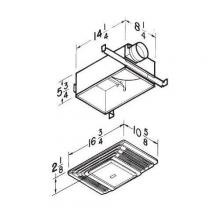 Broan-Nutone 696 - Fan/Light, White Plastic Grille, 100 CFM.