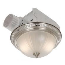 Broan-Nutone 741SN - Decorative Fan/Light, Satin Nickel, Glass Globe, 70 CFM.